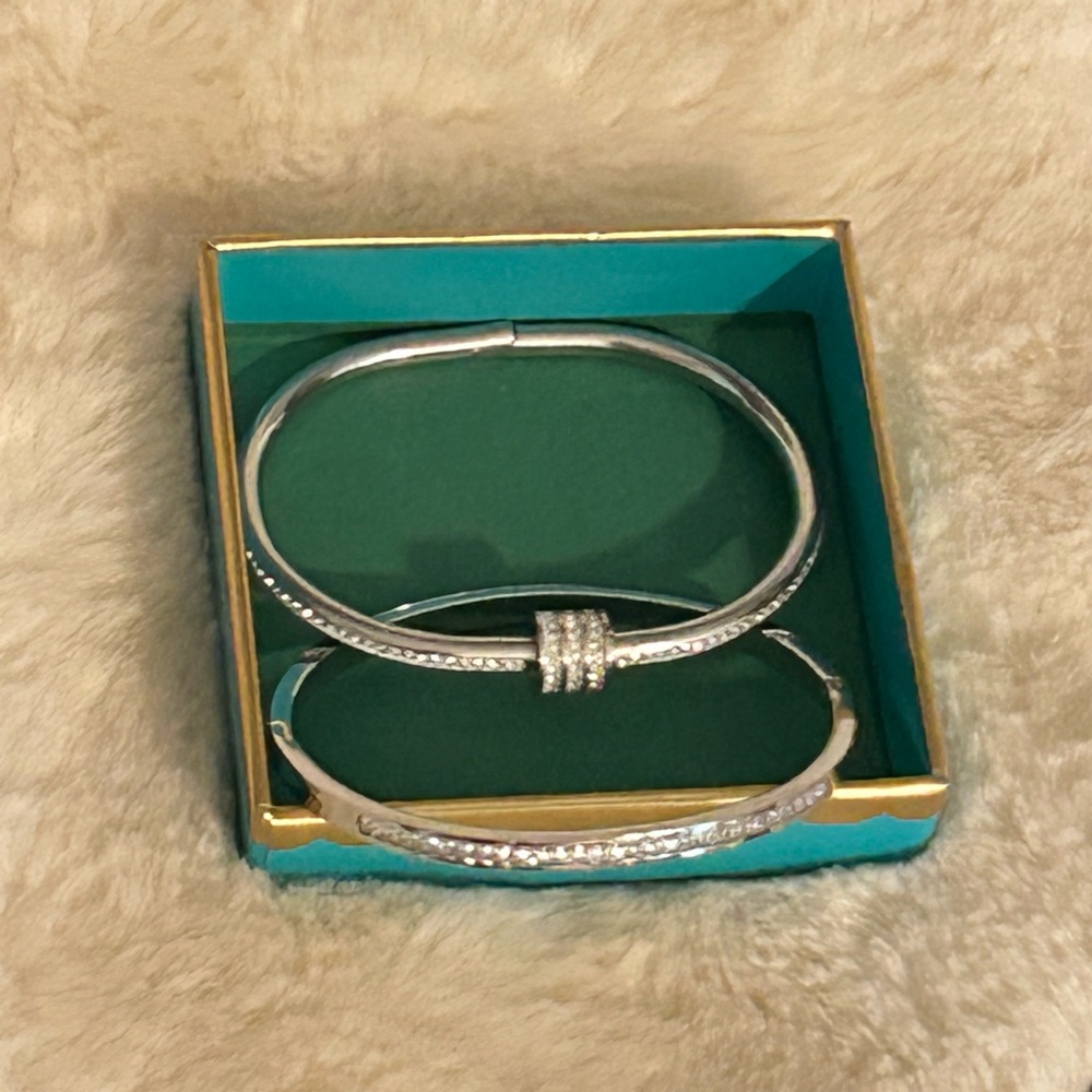Elegant Silver Bangle Set